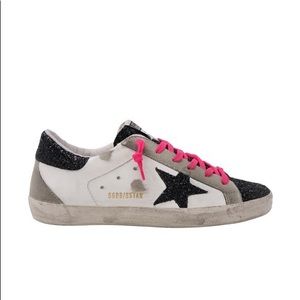 Golden Goose Superstar Low Rise Glitter Sneakers